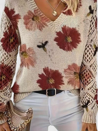 Hannah™ | Eleganter Pullover mit Blumendruck