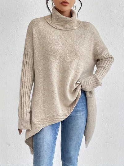 BRIGITTE™ – LANGER ROLLKRAGENPULLOVER