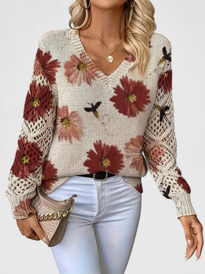 Hannah™ | Eleganter Pullover mit Blumendruck