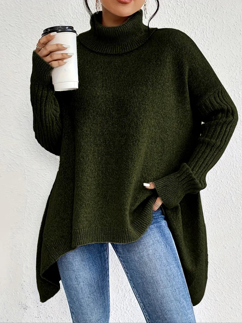 BRIGITTE™ – LANGER ROLLKRAGENPULLOVER