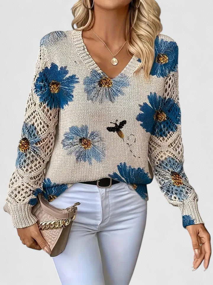 Hannah™ | Eleganter Pullover mit Blumendruck