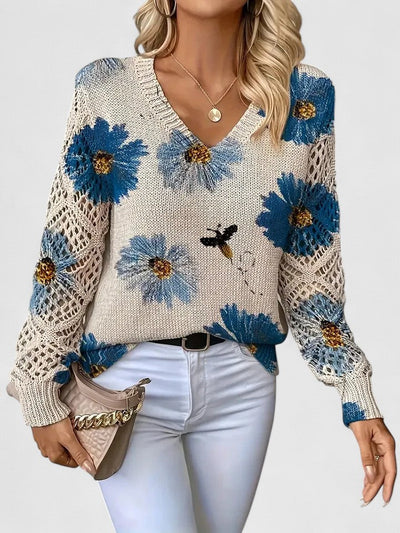 Hannah™ | Eleganter Pullover mit Blumendruck