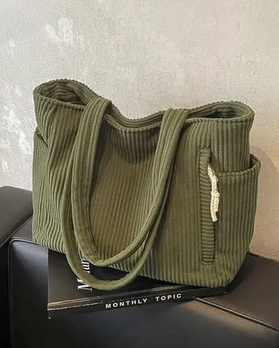 Tilda™ | Gerippte Tragetasche mit Kordel-Detail