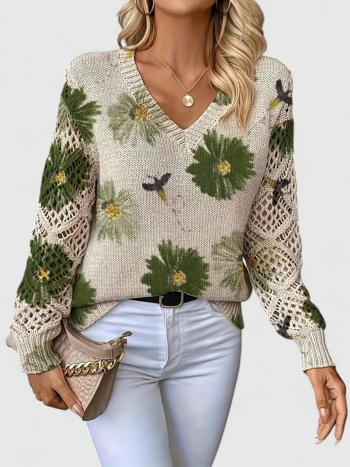 Hannah™ | Eleganter Pullover mit Blumendruck