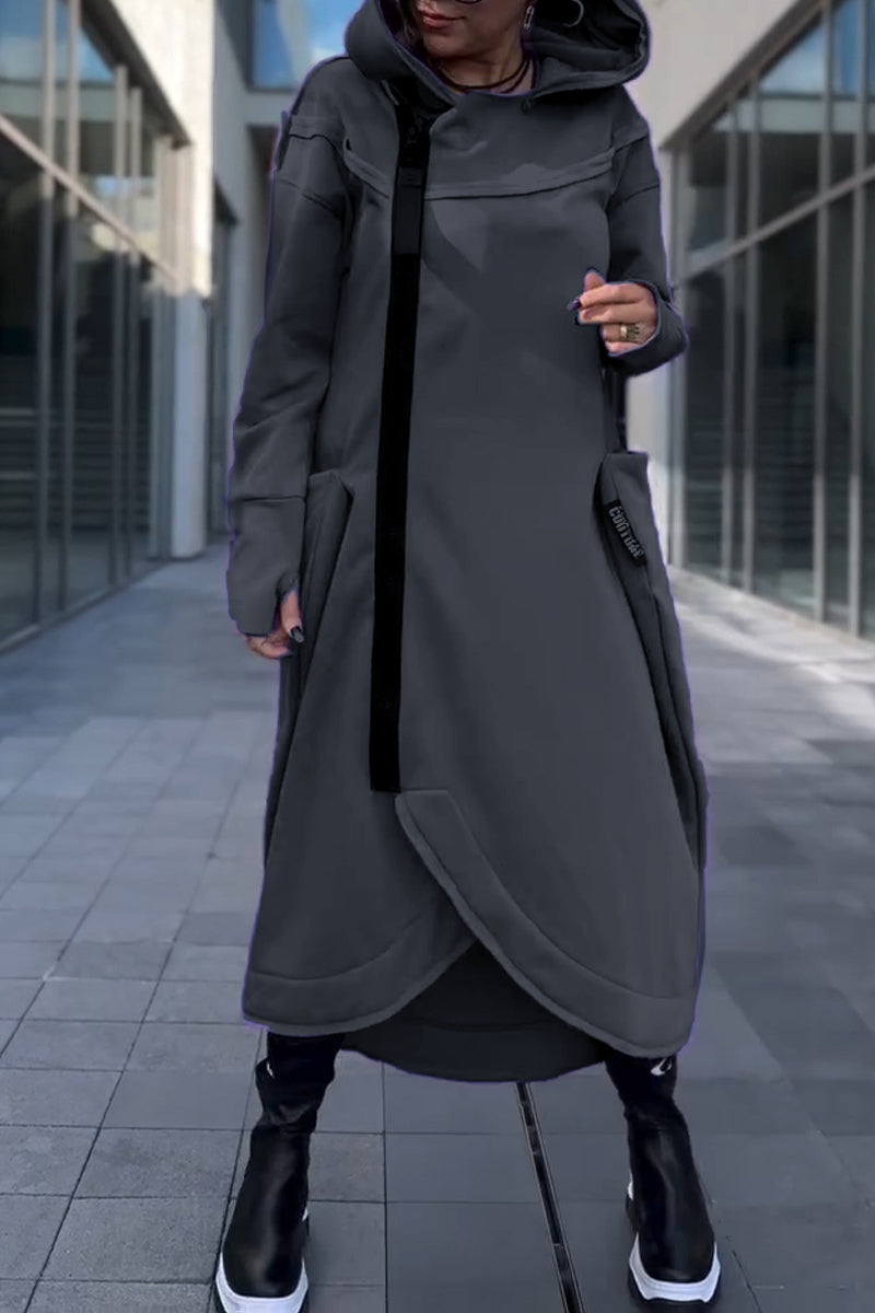 Hildegard™ | Kapuzenkleid mit langen Ärmeln