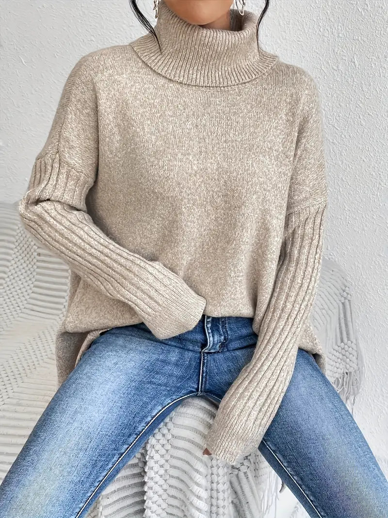 BRIGITTE™ – LANGER ROLLKRAGENPULLOVER