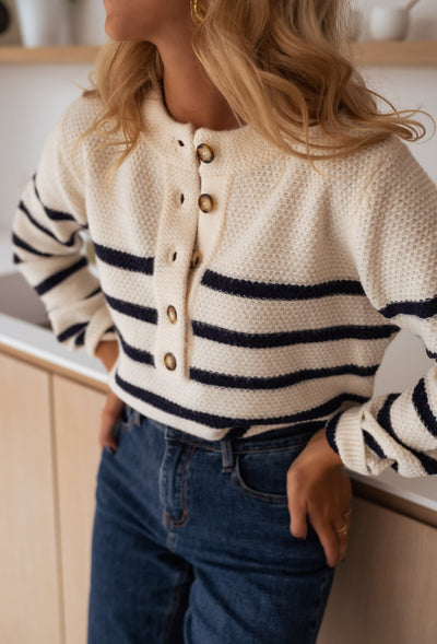 Marit™ | Gestreifte Strickjacke