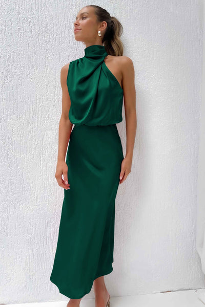Lydia™ | Langes Kleid mit Halterneck