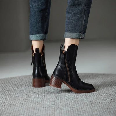 Klara™ | Leder-Stiefeletten