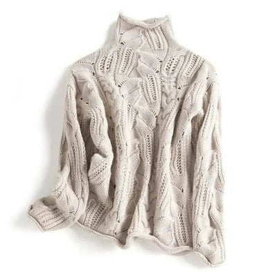 Ksenia – Kaschmirpullover mit Zopfmuster