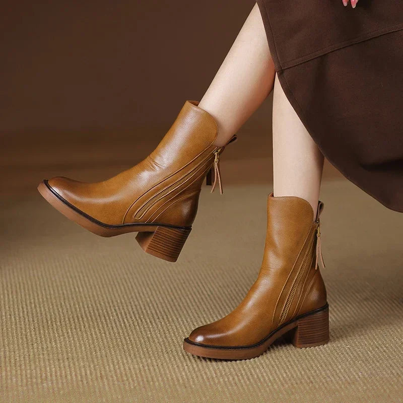 Klara™ | Leder-Stiefeletten
