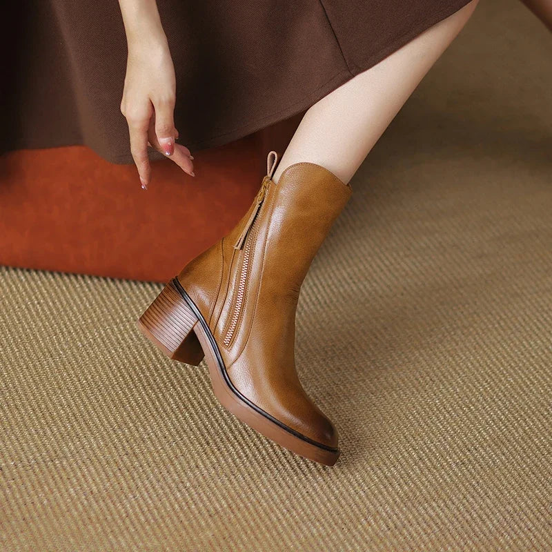 Klara™ | Leder-Stiefeletten