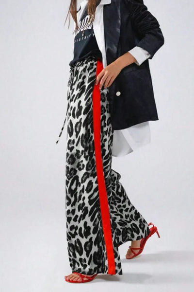 Romy™ | Leopard Hose mit Streifen