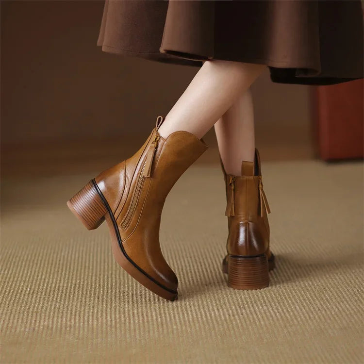 Klara™ | Leder-Stiefeletten