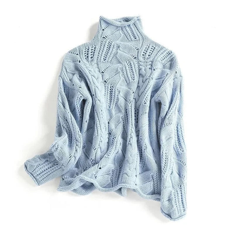 Ksenia – Kaschmirpullover mit Zopfmuster