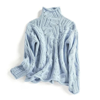 Ksenia – Kaschmirpullover mit Zopfmuster