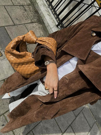 Veronika™ | Eleganter Wildleder Trenchcoat