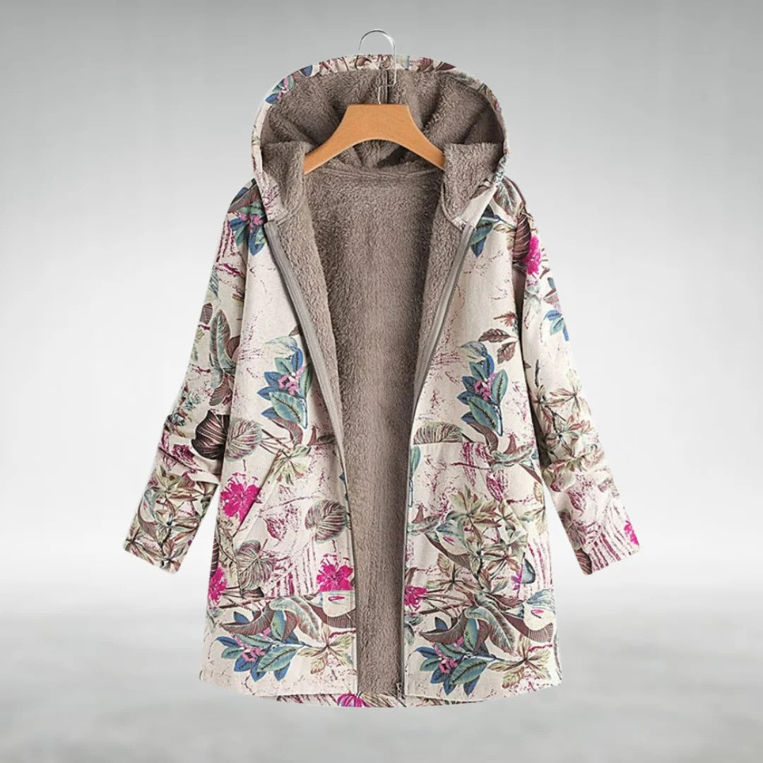 Fenja™ | Stylische Fleecejacke mit Blumenmuster