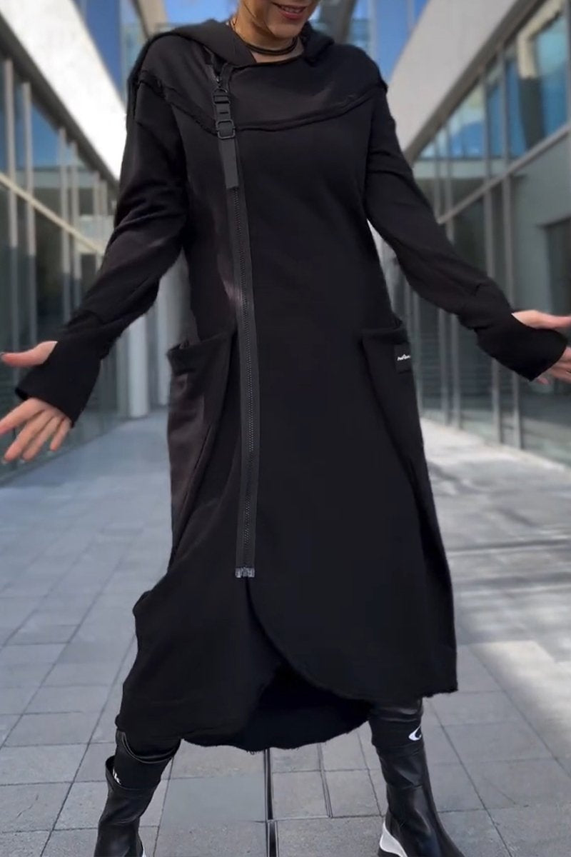 Hildegard™ | Kapuzenkleid mit langen Ärmeln