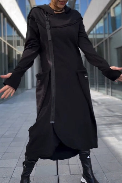 Hildegard™ | Kapuzenkleid mit langen Ärmeln