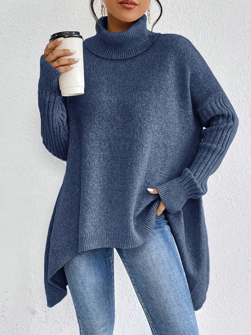 Henrike™ | Pullover mit Langem Arm und Hohem Kragen