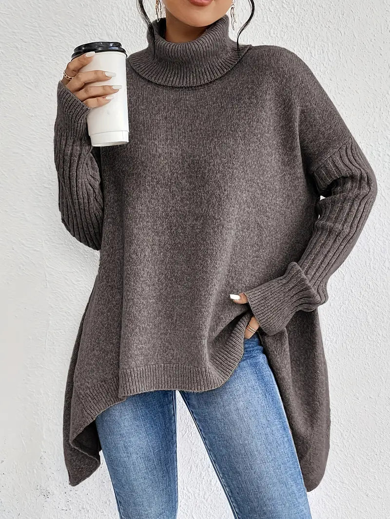 BRIGITTE™ – LANGER ROLLKRAGENPULLOVER