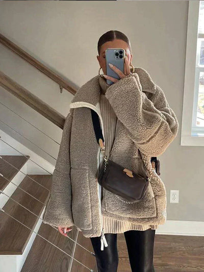 Carina™ | Oversized Teddyjacken