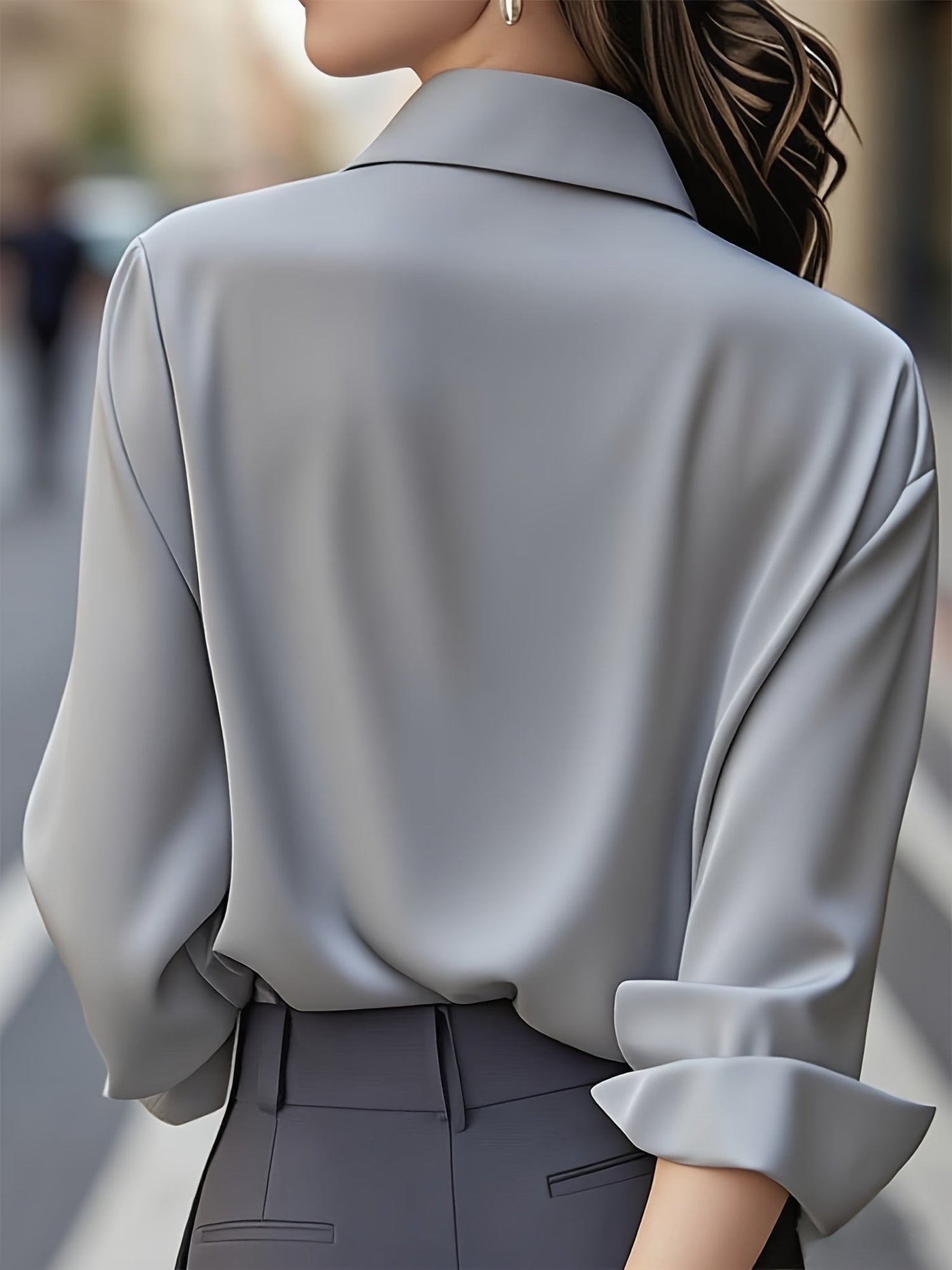 Annika™ | Stilvolles Langarmhemd Mit Knopfleiste