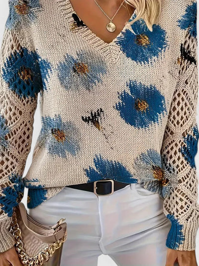 Hannah™ | Eleganter Pullover mit Blumendruck