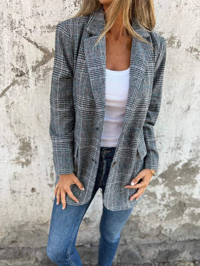 Luise™ | Lässiger kariert Blazer