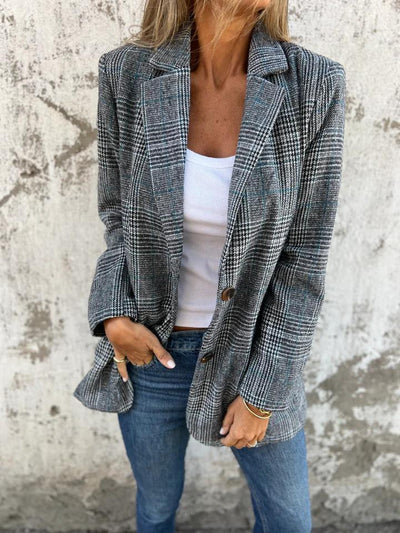 Luise™ | Lässiger kariert Blazer