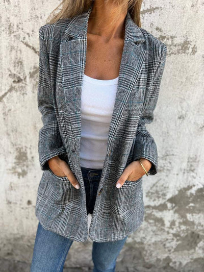 Luise™ | Lässiger kariert Blazer