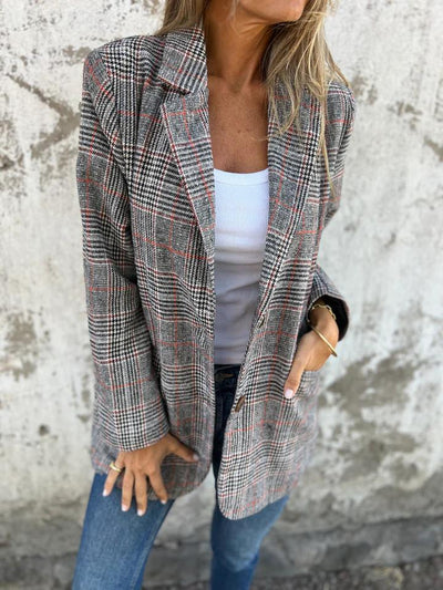 Luise™ | Lässiger kariert Blazer